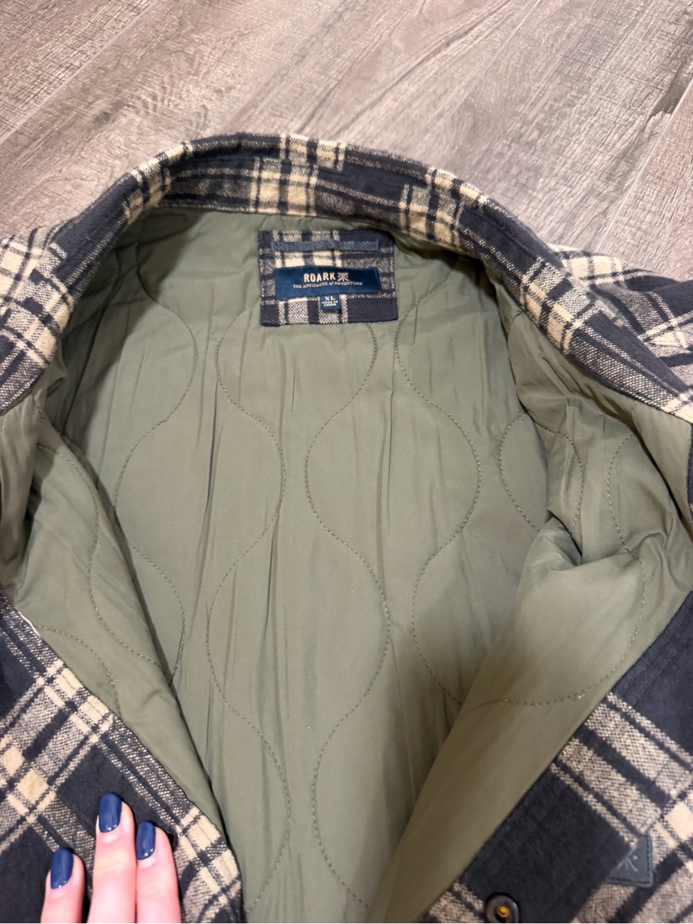 Roark Flannel Plaid Shirt Jacket - size XL - Picture 3 of 11